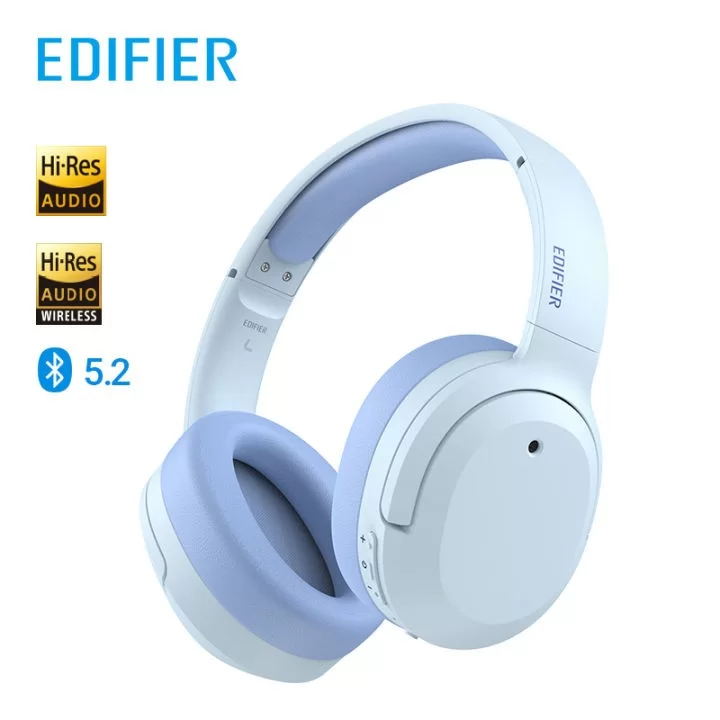 Беспроводные накладные наушники с активным шумоподавлением Edifier W820NB Plus - blue