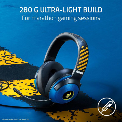 Wired Gaming Headphones RAZER Kraken V3 X – Fortnite Color:black, blue, yellow Wired Gaming Headphones RAZER Kraken V3 X – Fortnite Color:black, blue, yellow