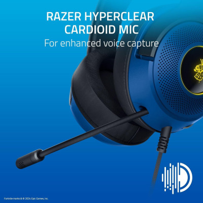 Wired Gaming Headphones RAZER Kraken V3 X – Fortnite Color:black, blue, yellow Wired Gaming Headphones RAZER Kraken V3 X – Fortnite Color:black, blue, yellow