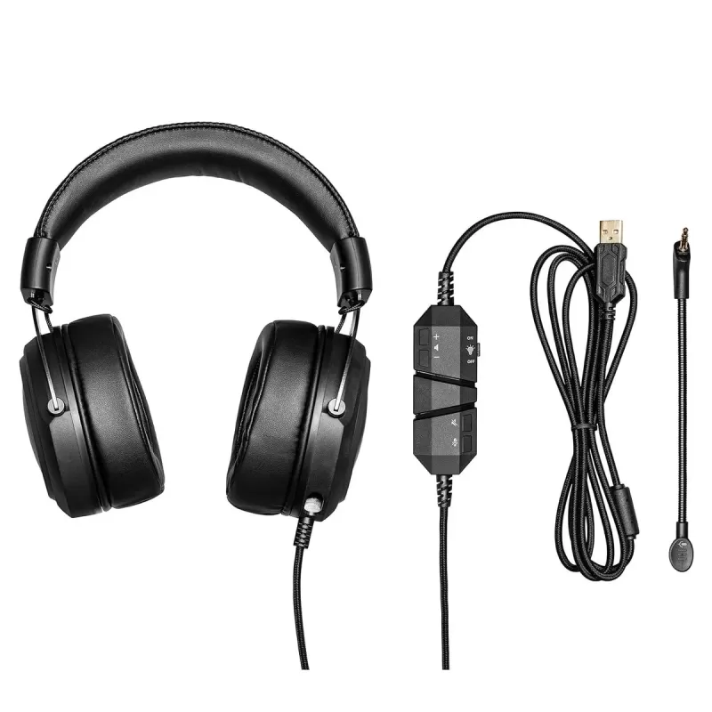 Wired Gaming Headset with Built-in Microphone Gaming Earphones Cooler Master CH-331 USB Plus MIC