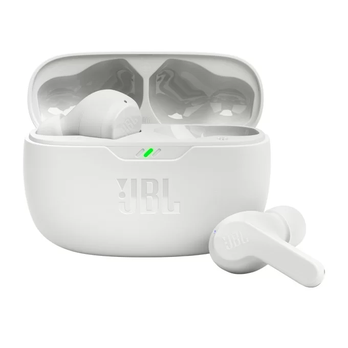 אוזניות סטריאו Bluetooth JBL Wave Beam לבן