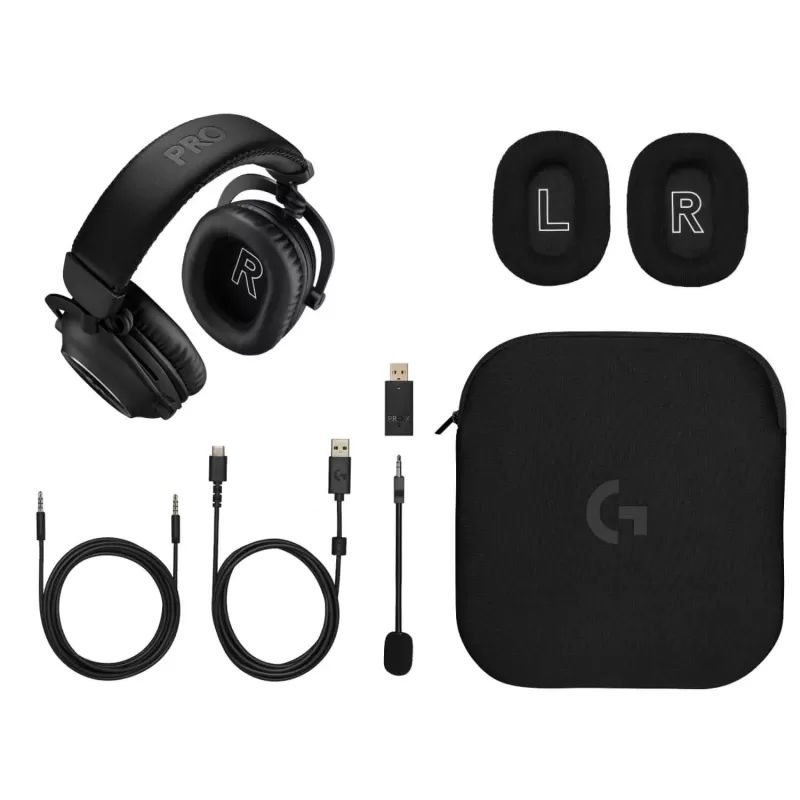 Wireless Gaming Over-Ear Headphones with Built-in Microphone Logitech Pro X 2 Lightspeed black