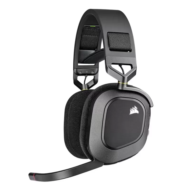 Wireless gaming headband headphones Corsair HS80 RGB WIRELESS Premium black