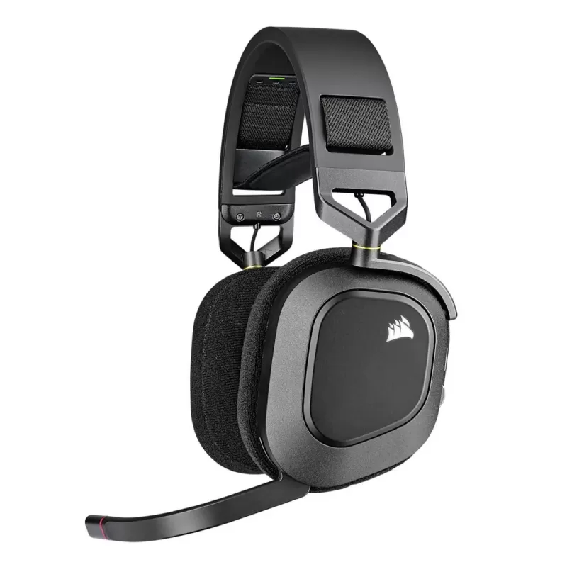 Wireless gaming headband headphones Corsair HS80 RGB WIRELESS Premium black