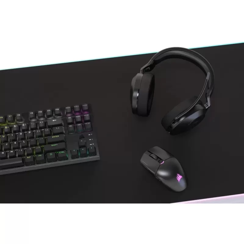 אוזניות גיימינג אלחוטיות Corsair HS65 SURROUND 7.1 - שחור