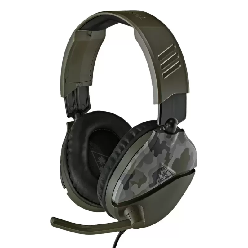 אוזניות גיימינג חוטיות Turtle Beach TURT RECON 70 GREEN CAMO 3.5 צבע ירוק