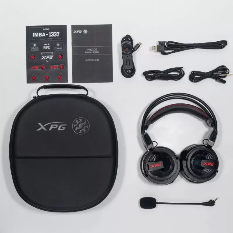 אוזניות גיימינג Virtual 7.1 surround sound Adata PRECOG צבע שחור
