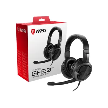 אוזניות גיימינג חוטיות MSI IMMERSE GH30 V2 צבע שחור