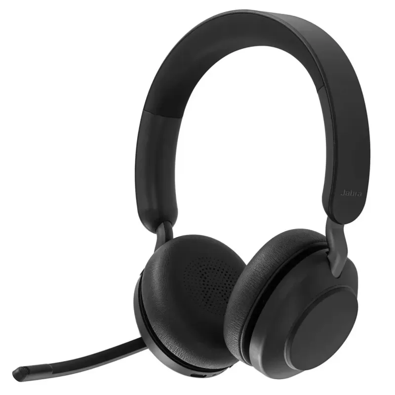 אוזניות קשת אלחוטיות עם מיקרופון מובנה Jabra Evolve2 65 UC USB-A Bluetooth Stereo Headset צבע שחור