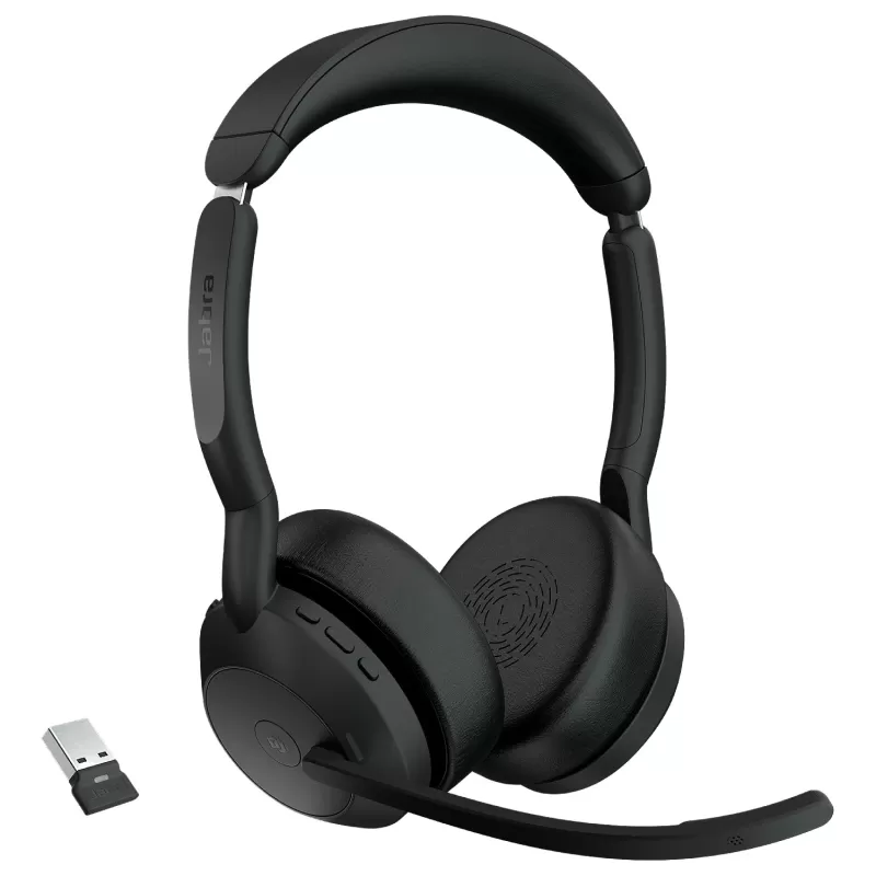 Wireless headband headphones with built-in microphone Jabra Evolve2 55 MS USB-A Stereo Wireless headband headphones with built-in microphone Jabra Evolve2 55 MS USB-A Stereo