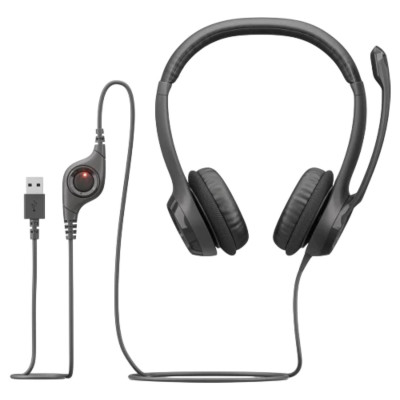 Проводные наушники с оголовьем и встроенным микрофоном. Logitech HS55 WIRELESS Проводные наушники с оголовьем и встроенным микрофоном. Logitech HS55 WIRELESS