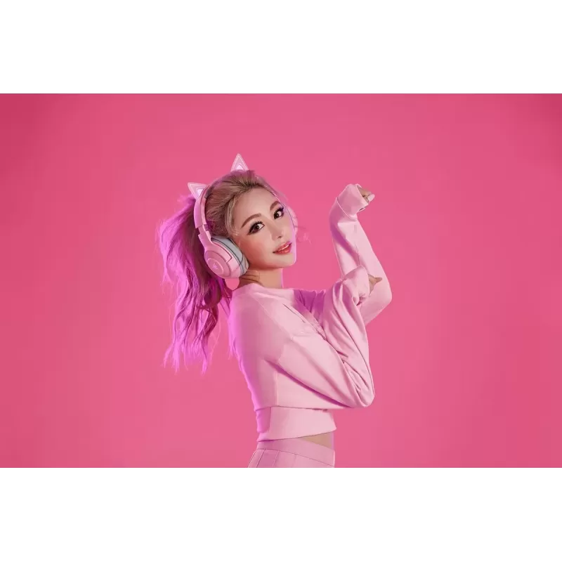 Wireless gaming headphones RAZER Kraken BT - Kitty Edition Color:pink Wireless gaming headphones RAZER Kraken BT - Kitty Edition Color:pink