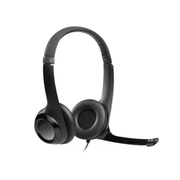 Проводные моно накладные наушники с встроенным микрофоном Logitech H390 Headset With Mic USB Цвет:чёрный