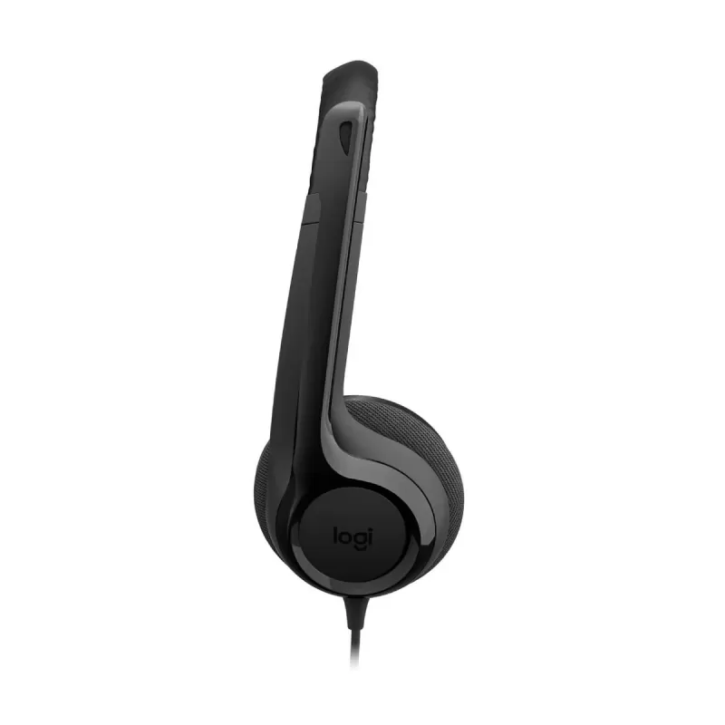 Проводные моно накладные наушники с встроенным микрофоном Logitech H390 Headset With Mic USB Цвет:чёрный