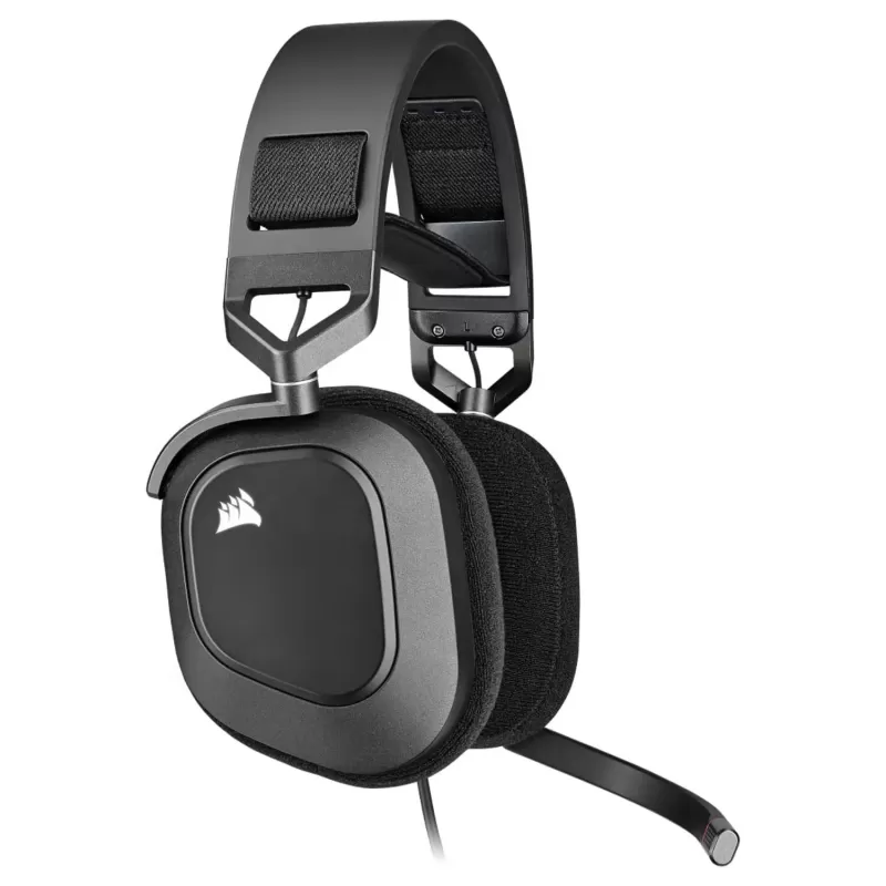 Wired Gaming Headset with Built-in Microphone Corsair HS80 RGB USB black