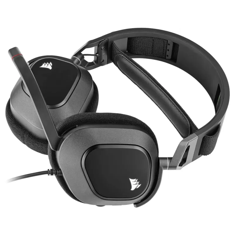 Wired Gaming Headset with Built-in Microphone Corsair HS80 RGB USB black