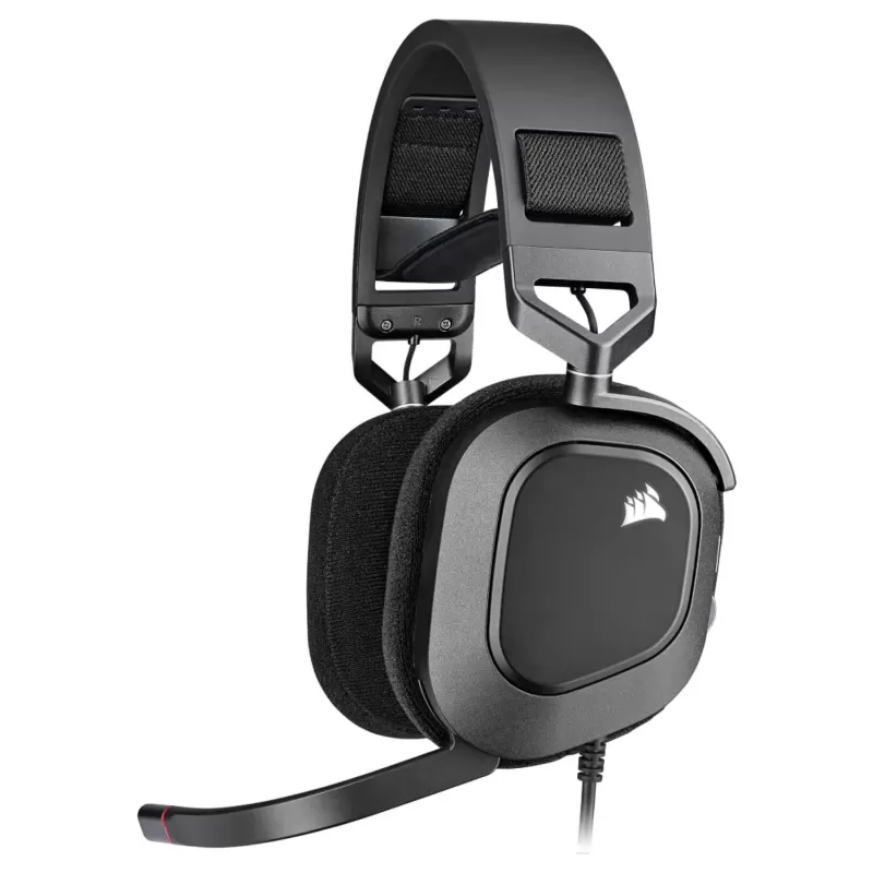 Wired Gaming Headset with Built-in Microphone Corsair HS80 RGB USB black