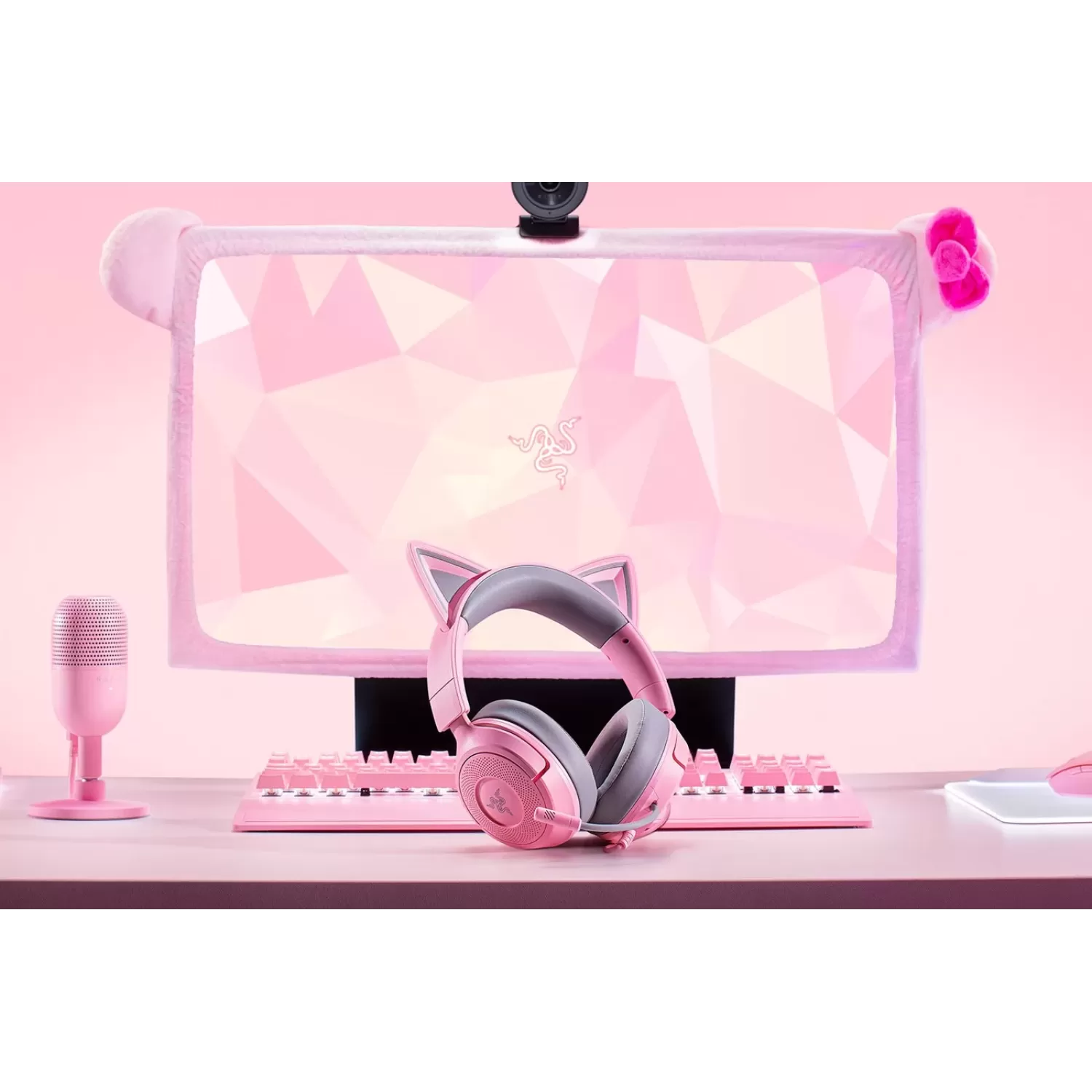 Wired Gaming Headphones RAZER Kraken Kitty V3 X pink