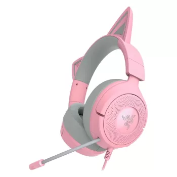 אוזניות גיימינג חוטיות RAZER Kraken Kitty V3 X ורוד