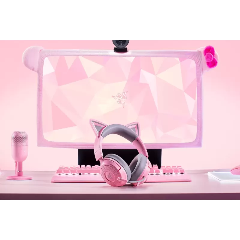 Wired Gaming Headphones RAZER Kraken Kitty V3 X pink