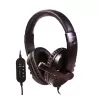 Wired Headphones Silver Line HS-009 with USB and Mic Color:black blue