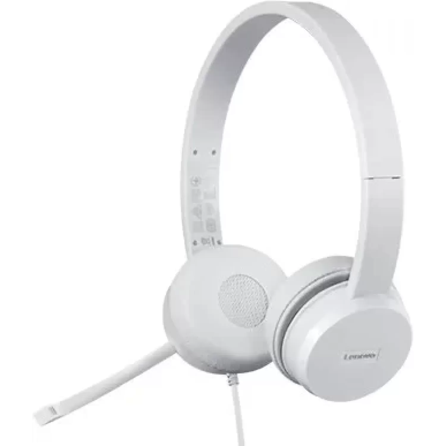 Проводные наушники Lenovo 110 On-Ear Stereo USB white