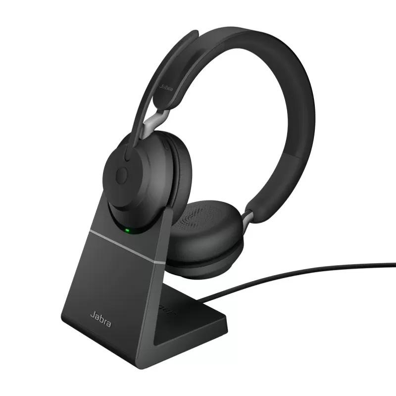 אוזניות Jabra Evolve2 65 UC Stereo USB-A Bluetooth + Stand