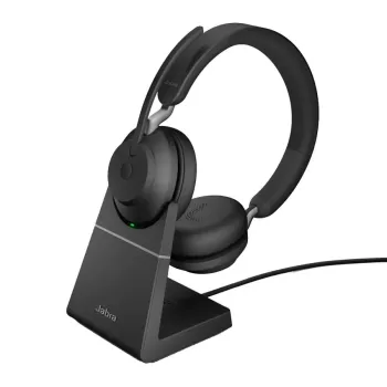 אוזניות Jabra Evolve2 65 UC Stereo USB-A Bluetooth + Stand