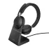 אוזניות Jabra Evolve2 65 UC Stereo USB-A Bluetooth + Stand
