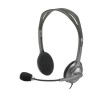 Wired Headphones Logitech H110 3.5mm Color:gray Wired Headphones Logitech H110 3.5mm Color:gray