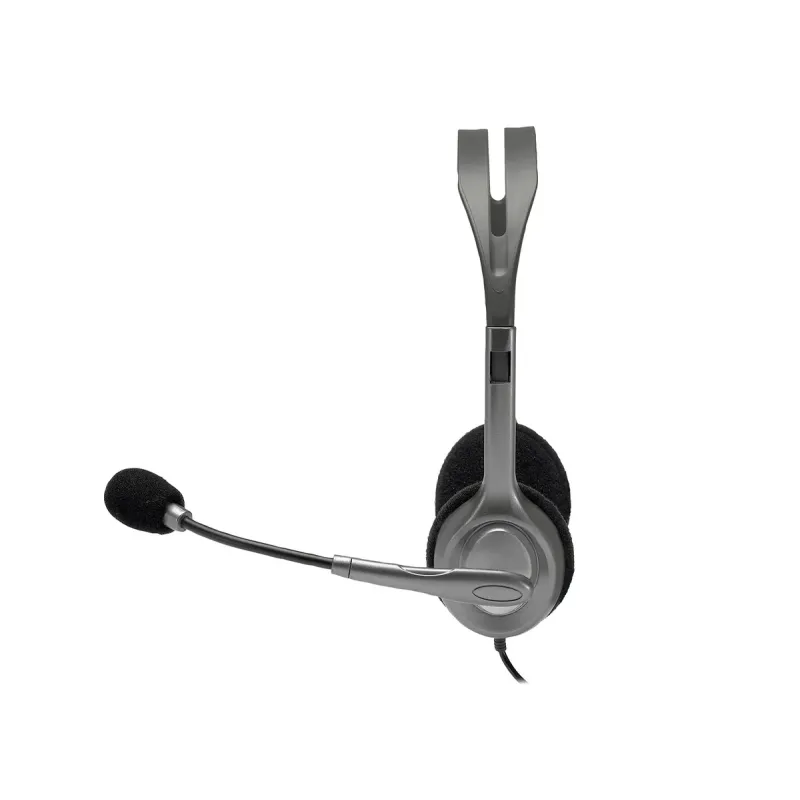 Wired Headphones Logitech H110 3.5mm Color:gray Wired Headphones Logitech H110 3.5mm Color:gray