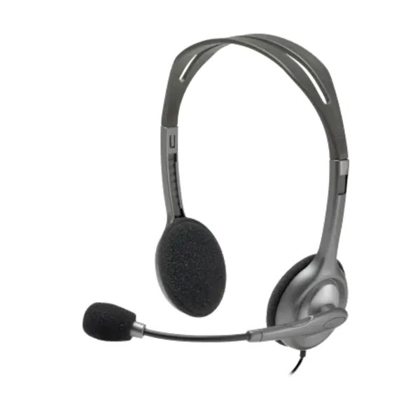 Wired Headphones Logitech H110 3.5mm Color:gray Wired Headphones Logitech H110 3.5mm Color:gray