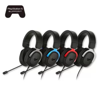אוזניות גיימינג Virtual 7.1 surround sound Asus TUF GAMING H3 אדום
