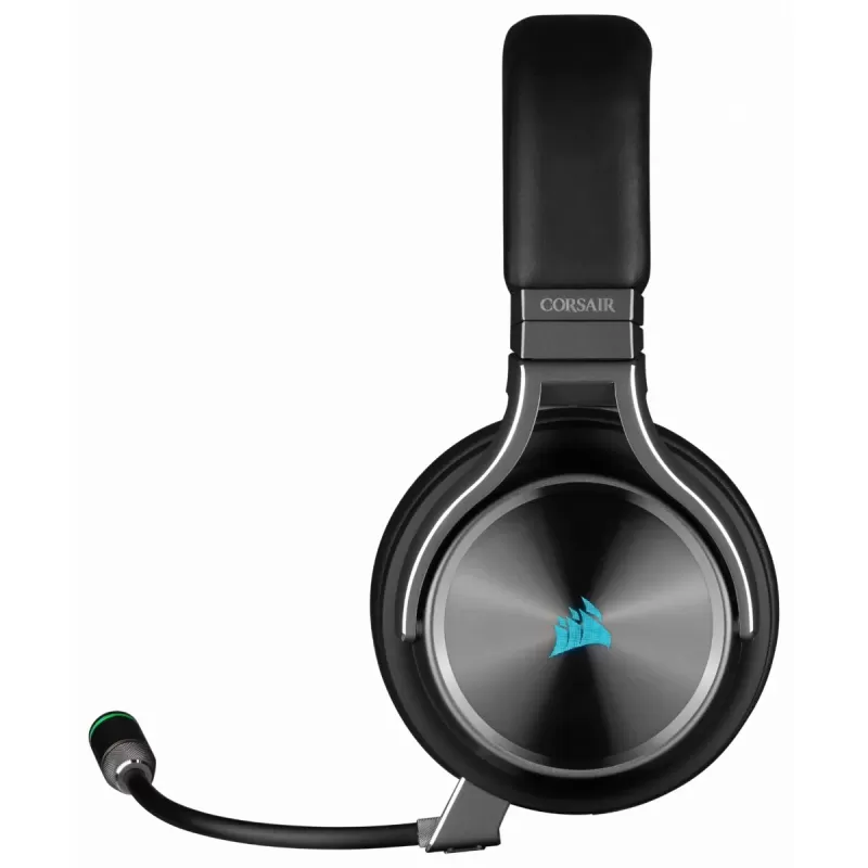 Wireless Gaming Over-Ear Headphones with Built-in Microphone Corsair VIRTUOSO RGB WIRELESS SE High-Fidelity Gaming Headset - Gunmetal Color:metal