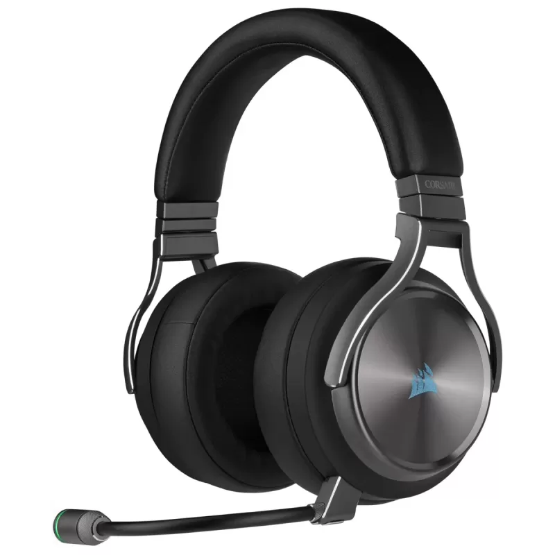 Wireless Gaming Over-Ear Headphones with Built-in Microphone Corsair VIRTUOSO RGB WIRELESS SE High-Fidelity Gaming Headset - Gunmetal Color:metal