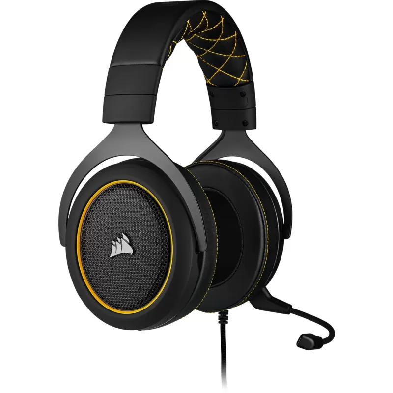 Wired Gaming Headset with Built-in Microphone Corsair HS60 PRO SURROUND Gaming Headset yellow Color:black Wired Gaming Headset with Built-in Microphone Corsair HS60 PRO SURROUND Gaming Headset yellow Color:black