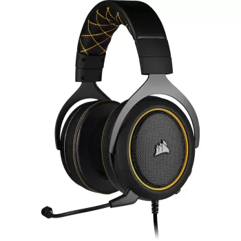 Проводные игровые наушники с встроенным микрофоном Corsair HS60 PRO SURROUND Gaming Headset желтый Цвет:чёрный