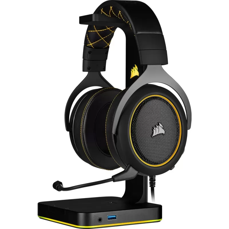 Wired Gaming Headset with Built-in Microphone Corsair HS60 PRO SURROUND Gaming Headset yellow Color:black Wired Gaming Headset with Built-in Microphone Corsair HS60 PRO SURROUND Gaming Headset yellow Color:black