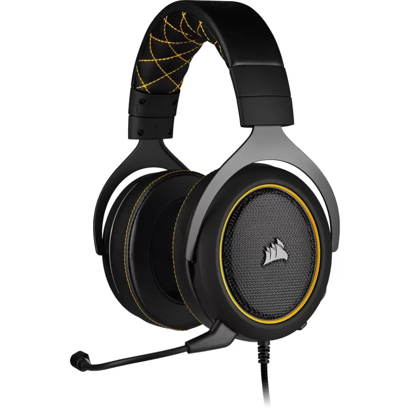 Wired Gaming Headset with Built-in Microphone Corsair HS60 PRO SURROUND Gaming Headset yellow Color:black Wired Gaming Headset with Built-in Microphone Corsair HS60 PRO SURROUND Gaming Headset yellow Color:black