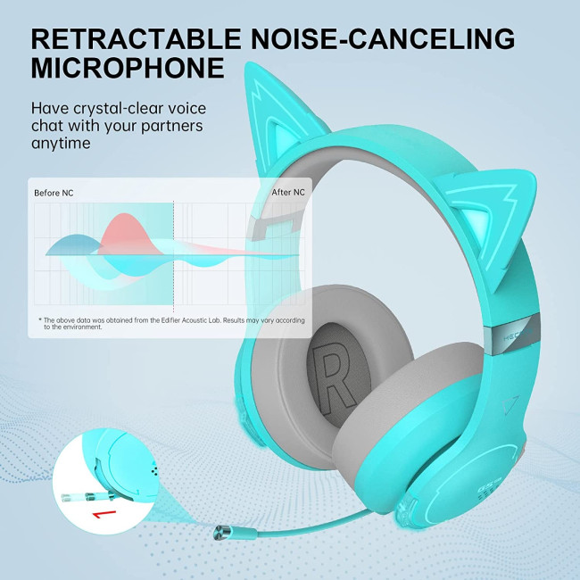 Wireless Gaming Over-Ear Headphones with Built-in Microphone Edifier G5BT NC -