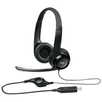 Проводные наушники с оголовьем Logitech H390 USB 2.0 черный
