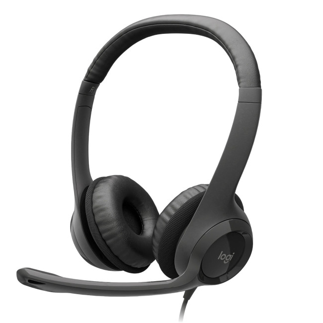 Проводные наушники с оголовьем Logitech H390 USB 2.0 черный