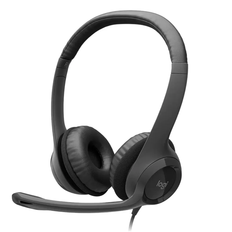 Проводные наушники с оголовьем Logitech H390 USB 2.0 black