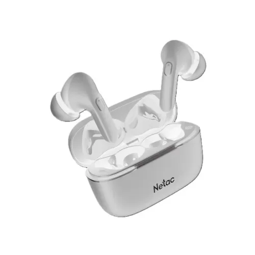 אוזניות אלחוטיות Netac LK65 Bluetooth 5.3 Up to 5.5Hrs Play לבן Stereo