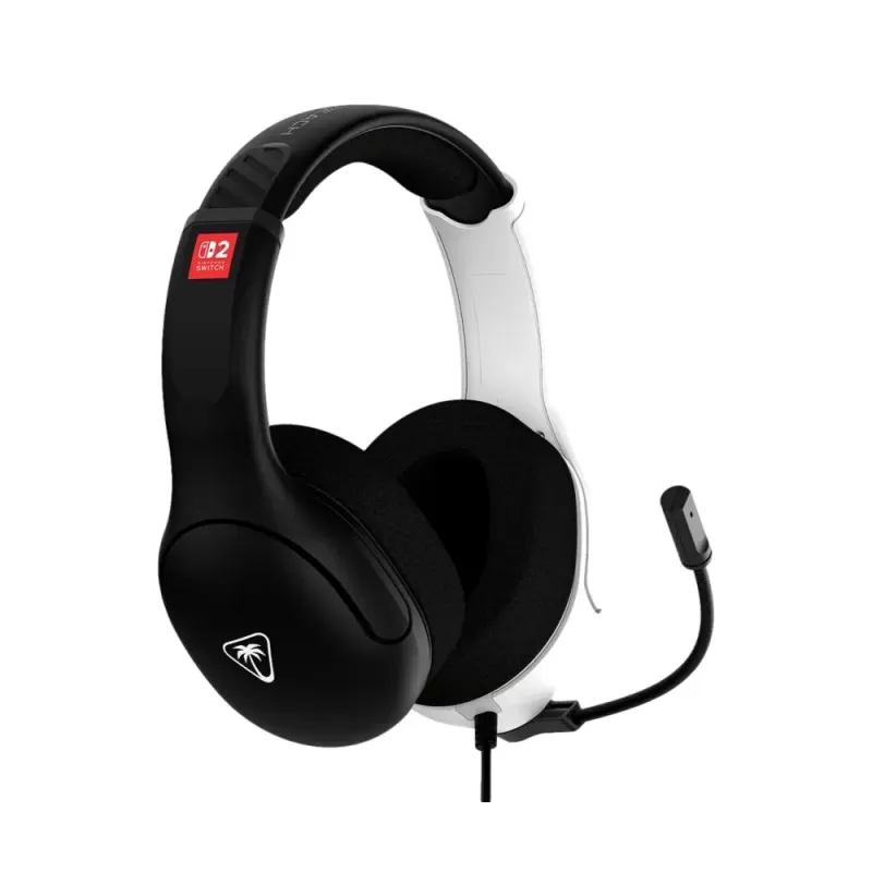 Wired Gaming Headphones Turtle Beach Airlite Fit Nintendo Switch 2 black white