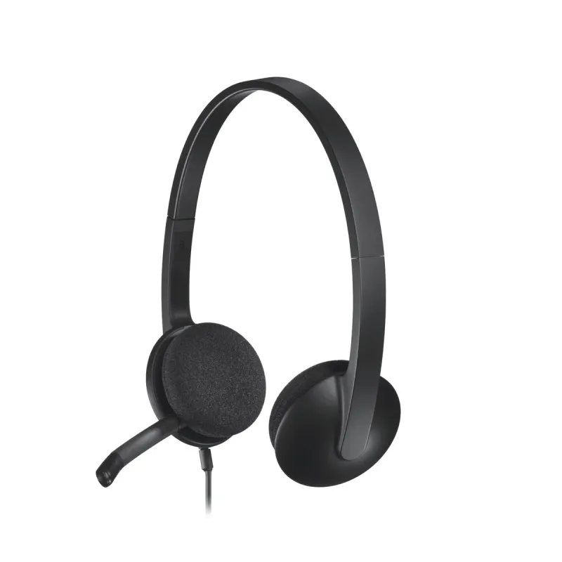 אוזניות חוטיות Logitech H340 USB-A צבע שחור אוזניות חוטיות Logitech H340 USB-A צבע שחור