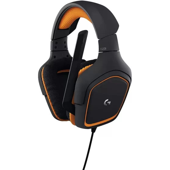 Игровые Наушники Logitech Prodigy G231 Цвет:чёрный, оранжевый Игровые Наушники Logitech Prodigy G231 Цвет:чёрный, оранжевый