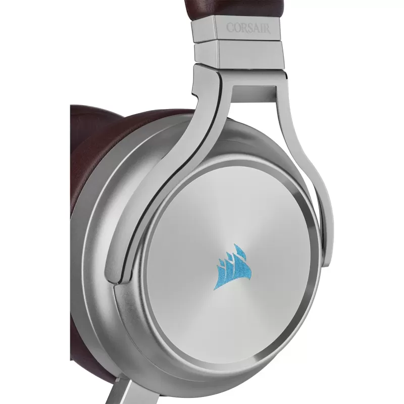 Wireless Gaming Over-Ear Headphones with Built-in Microphone Corsair VIRTUOSO RGB WIRELESS SE High-Fidelity Gaming Headset - Espresso Color:silver