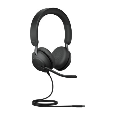Проводные наушники с оголовьем и встроенным микрофоном. Jabra Evolve2 40 SE Проводные наушники с оголовьем и встроенным микрофоном. Jabra Evolve2 40 SE