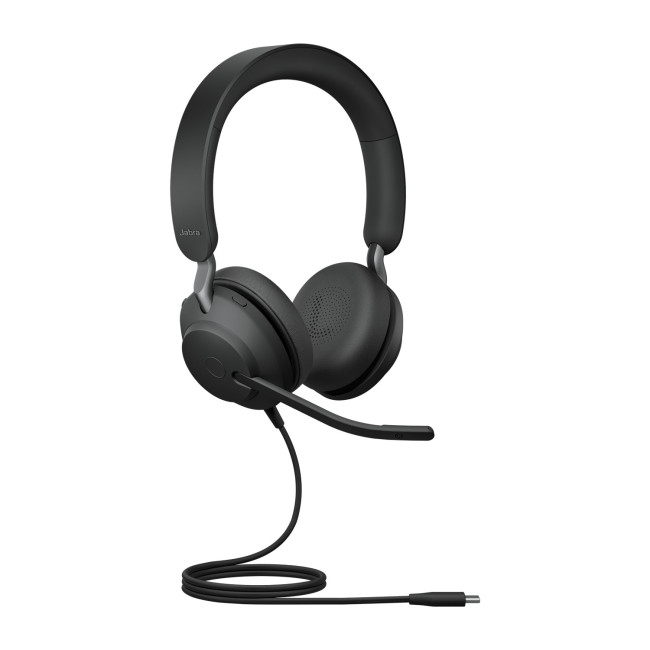 Проводные наушники с оголовьем и встроенным микрофоном. Jabra Evolve2 40 SE